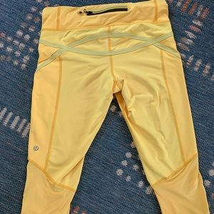 Lululemon yellow crop leggings